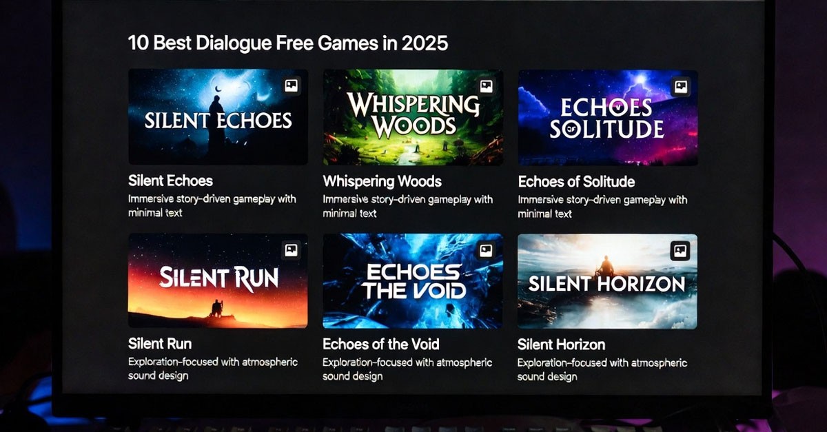 10 Best Dialogue Free Games in 2025